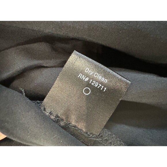 Jenni Kayne Seersucker Shirt Midi Dress Women’s Size XS Black Lined 3/4 Sleeves - Picture 9 of 9